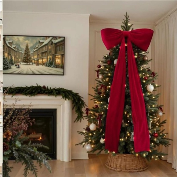 Christmas Decorations - Christmas Decor - 6 Ft Giant Bows...